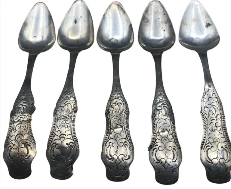 spoons ornate 1850s, 1960s